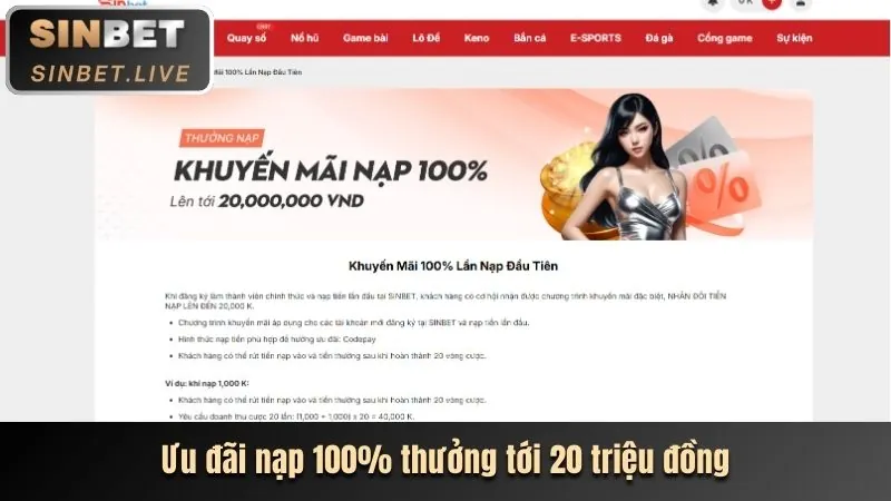 Thưởng nạp lại 22winn